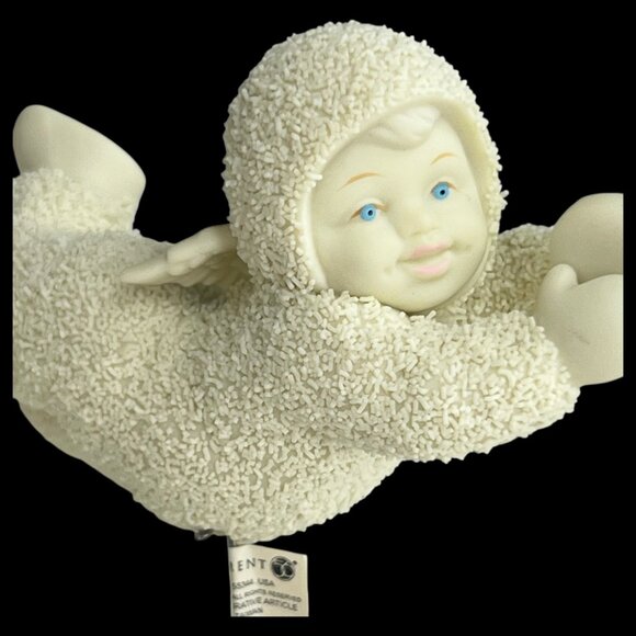 Dept 56 Snowbabies Falling For You Figurine Angle Flying Over Acrylic Cube VTG - Picture 2 of 12